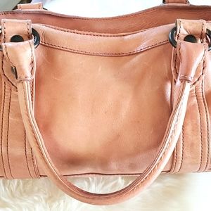 FRYE Melissa Satchel dusty rose tote bag